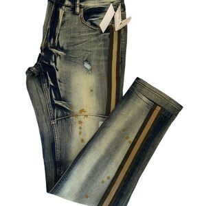 South Pole mens skinny earth wash denim